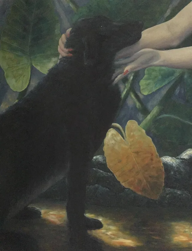 Amiga Fiel, oil on canvas, painting by Mariela Restrepo