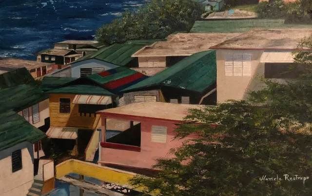 La Perla, oil on canvas, painting by Mariela Restrepo